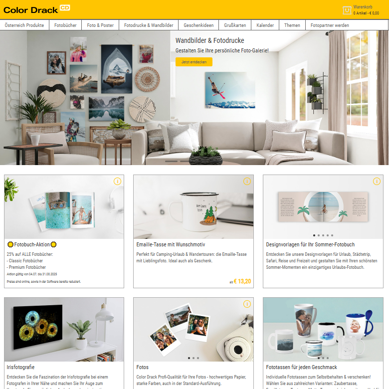 PICS Webagentur Salzburg - Webshop umsetzen - Referenz Color Drack